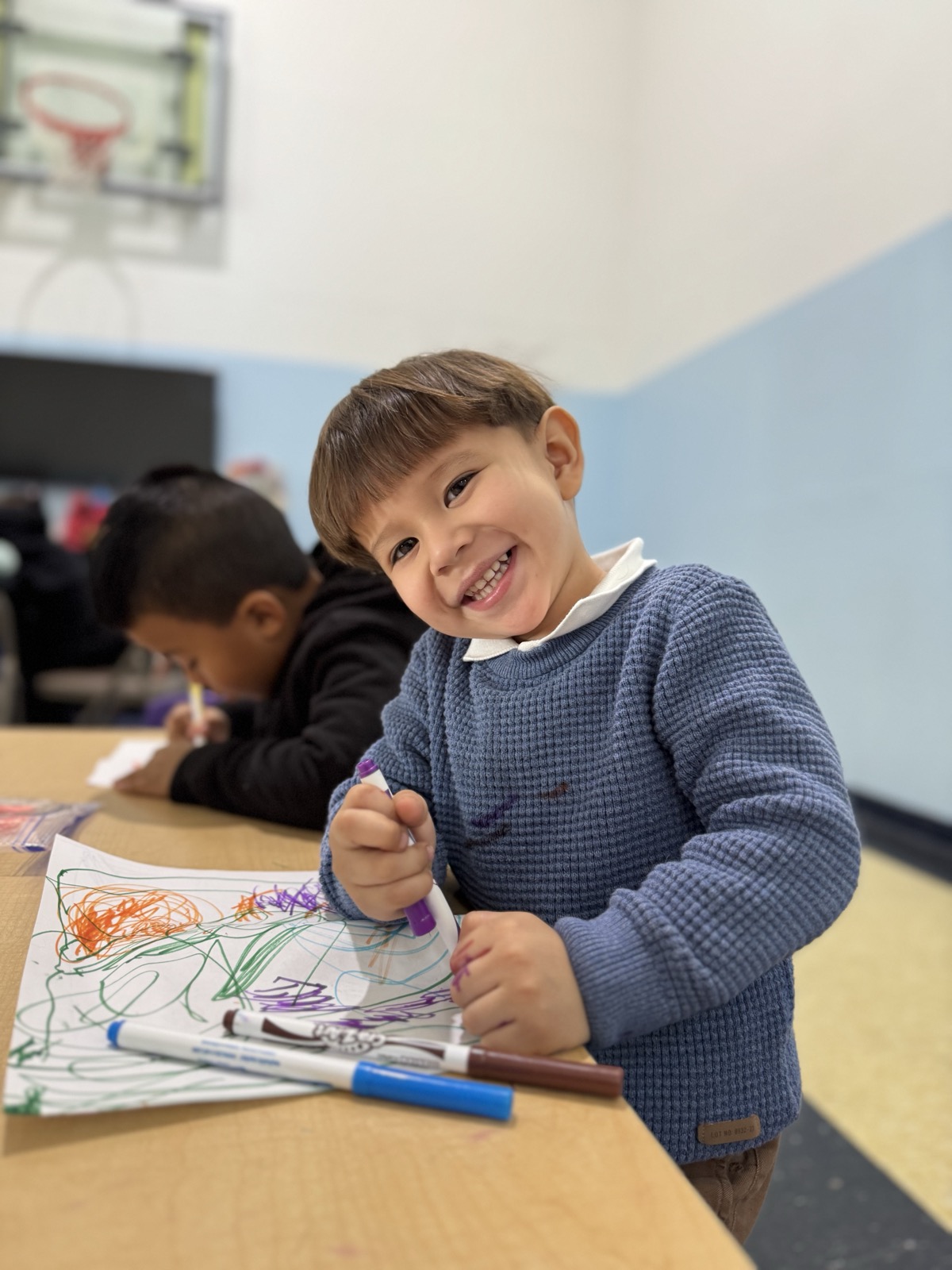 Kid smiling