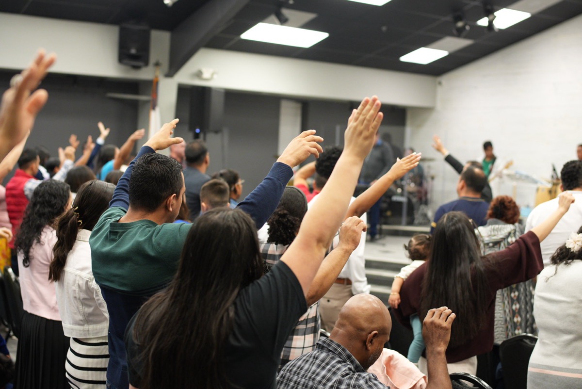 Hands raised